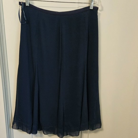 Jones Wear Sz 8 Navy swing skirt - Picture 1 of 11